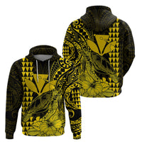 Kakau Polynesian Tribal Hawaiian Turtle with Kanaka Maoli Yellow Hoodie LT9 Yellow - Polynesian Pride