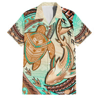Hawaii Family Matching Outfits Polynesian Pride Summer Maxi Dress And Shirt Polynesian Shark Sea Turtle Dreamy LT14 Dad's Shirt - 5XL - Polynesian Pride