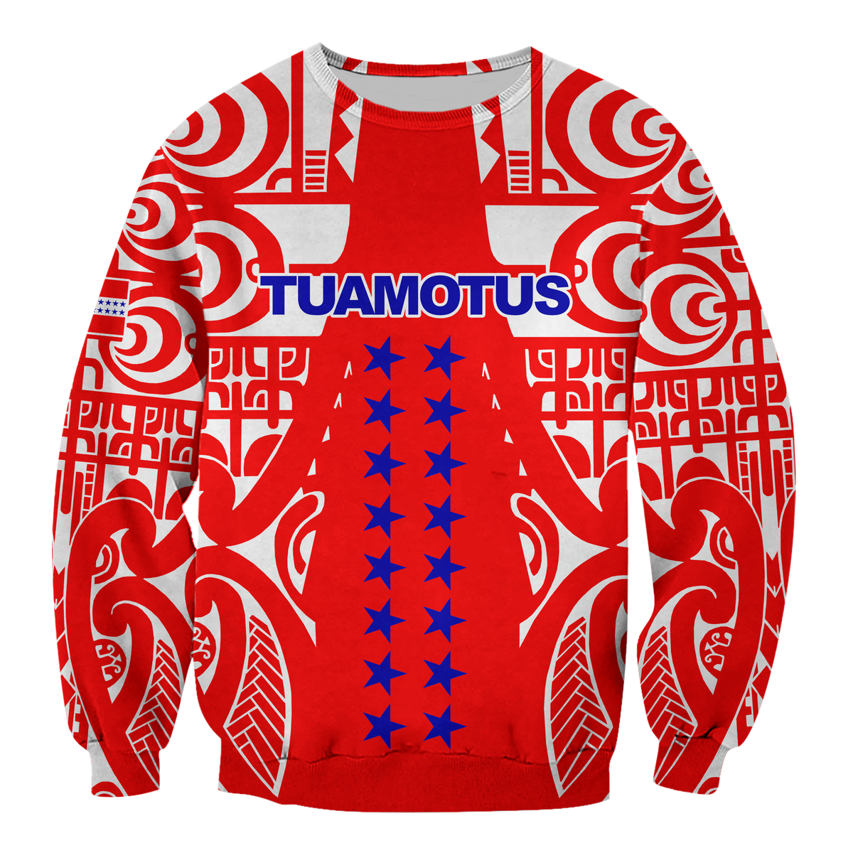 Tuamotu Archipelago Tribal Tattoo Sweatshirt - LT12 Unisex Red - Polynesian Pride