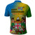 Custom Photo Malampa Fiji Day Polo Shirt Together We Grow Coat Of Arms Tropical Flowers CTM14