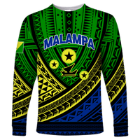 (Custom Personalised) Vanuatu Malampa Province Tribal Pattern Long Sleeve Shirt - LT12 Unisex Green - Polynesian Pride