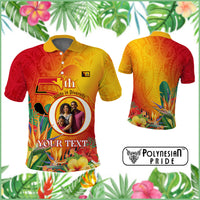 Custom Photo Papua New Guinea 50th Independence Anniversary Polo Shirt PNG Provinces Flag CTM14