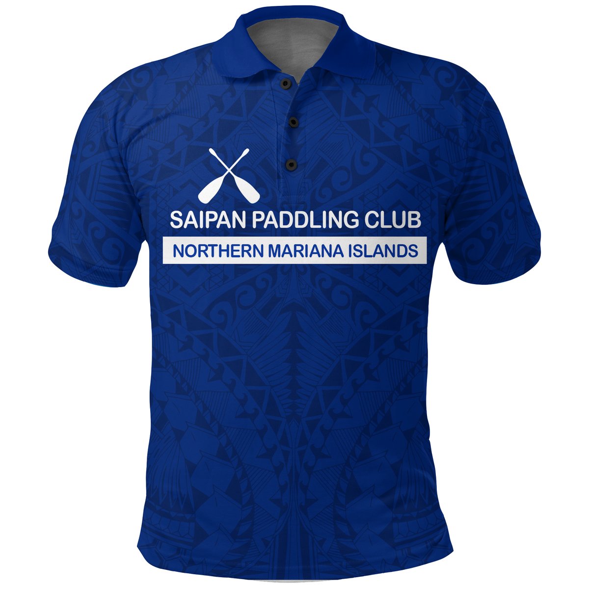 Saipan Paddling Club Spc Polo Shirt LT12 Unisex Blue - Polynesian Pride