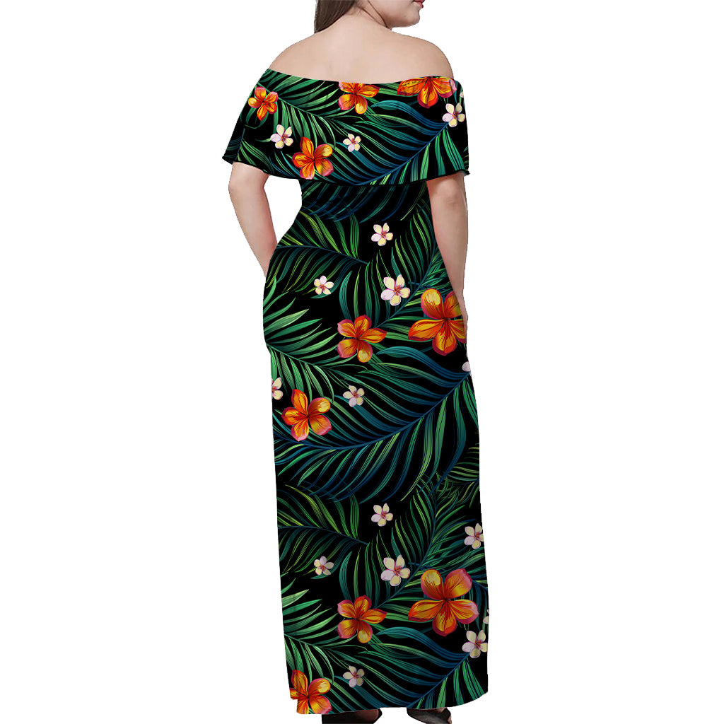 Polynesian Matching Dress and Hawaiian Shirt Hawaii Tropical Flowers LT14