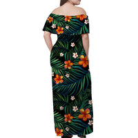 Polynesian Matching Dress and Hawaiian Shirt Hawaii Tropical Flowers LT14