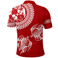Valentine Day Tonga Couple Love Queen Polo Shirt Tongan Turtle LT12 - Polynesian Pride