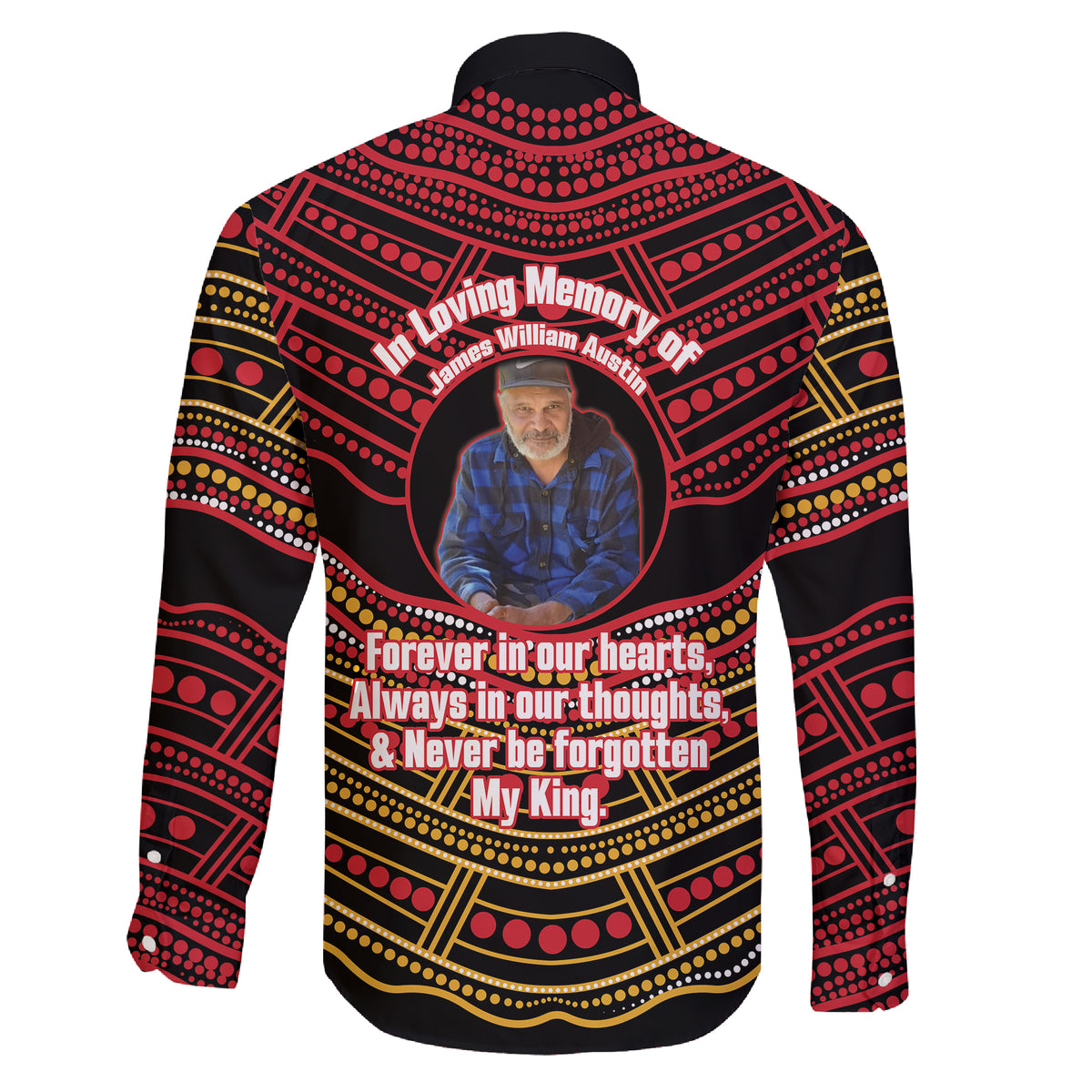 CUSTOMER REQUEST- neridaaustin - 17/08/2026 - Long Sleeve Button Shirt - LT14 - Polynesian Pride