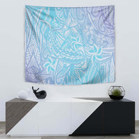 Baby Blue Gradient Polynesia Tapestry Hawaiian Tribal Hammerhead Shark Tattoo LT14 Baby Blue - Polynesian Pride