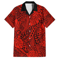 Matching Hawaiian Outfits For Couples Polynesian Tribal Art Red LT14 - Polynesian Pride