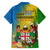 Custom Photo Malampa Fiji Day Hawaiian Shirt Together We Grow Coat Of Arms Tropical Flowers CTM14