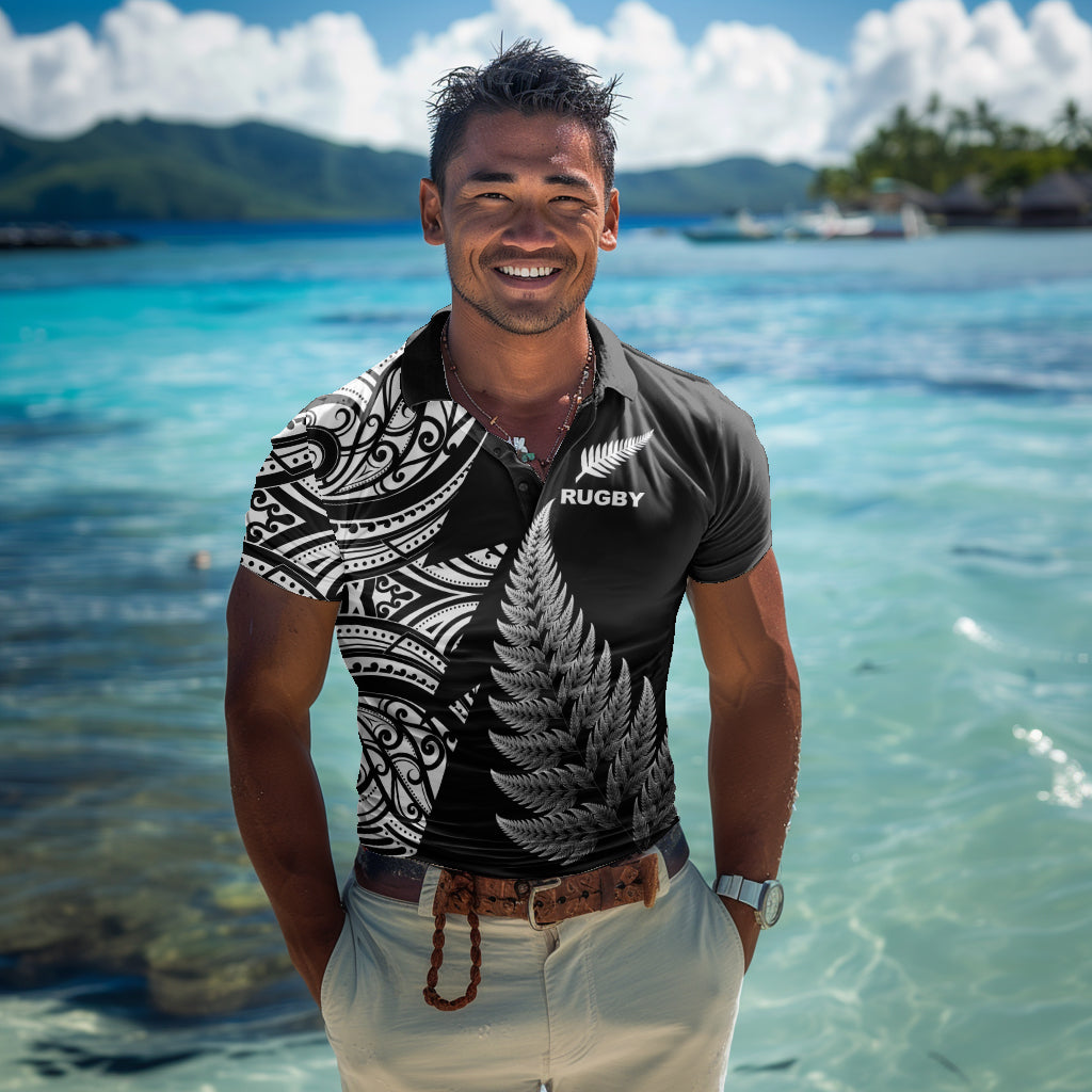 New Zealand Rugby Polo Shirt - Aotearoa Maori Style