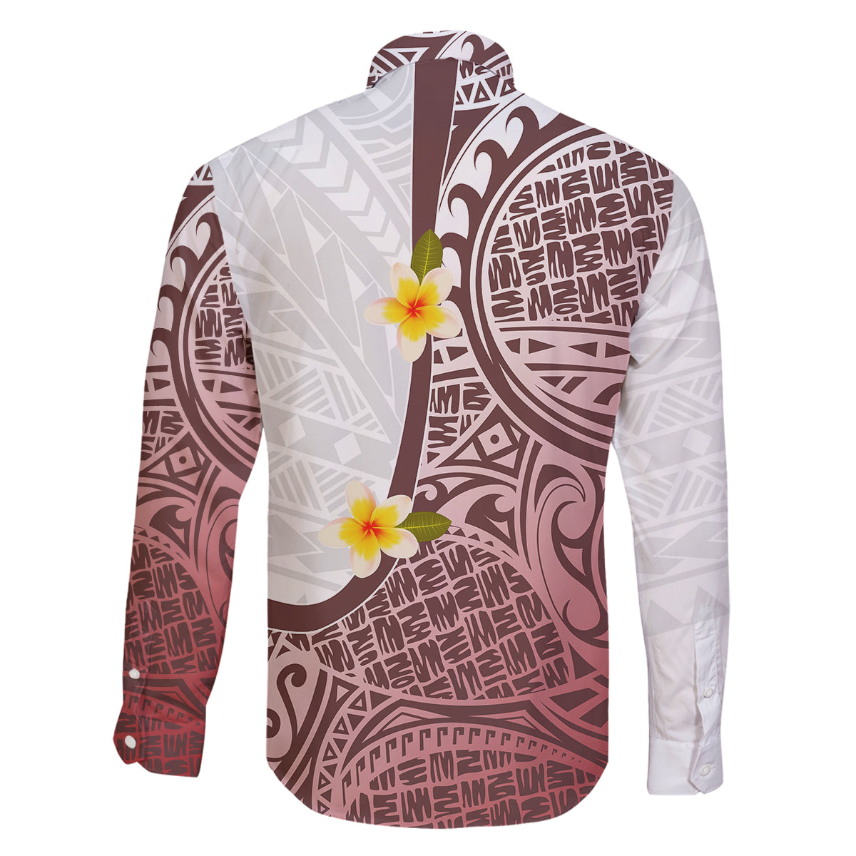 Polynesian Matching Clothes For Family Polynesian Tribal Plumeria Flowers Off Shoulder Long Sleeve Dress And Shirt - Polynesian Pride