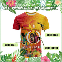 Polynesian Pride Papua New Guinea Independence T Shirt  Custom Photo, Plumeria & Provinces Flags CTM14