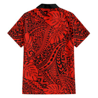 Matching Hawaiian Outfits For Couples Polynesian Tribal Art Red LT14 - Polynesian Pride