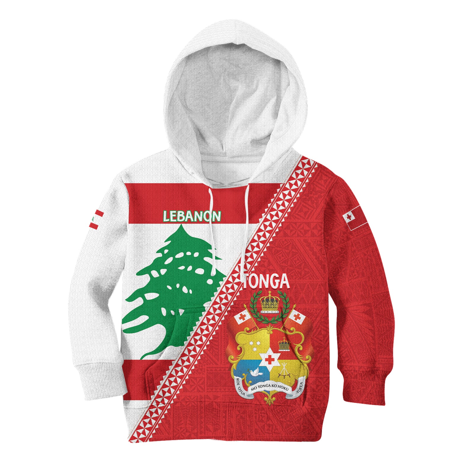 CUSTOMER REQUEST- cyriledwards7 - 19/06/2026 - Kid Hoodie - LT14 Hoodie Red - Polynesian Pride