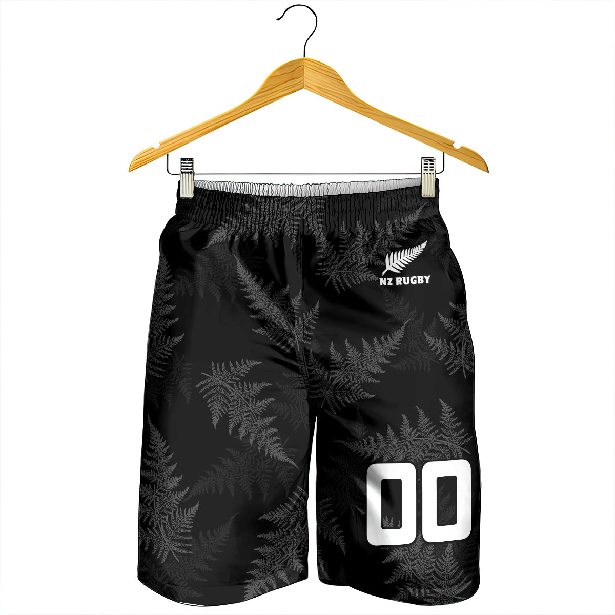 Personalised New Zealand Silver Fern Rugby Men Shorts 2023 Go Aotearoa World Cup LT14 Black - Polynesian Pride