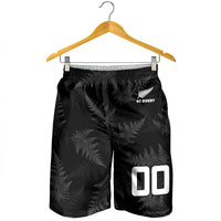 Personalised New Zealand Silver Fern Rugby Men Shorts 2023 Go Aotearoa World Cup LT14 Black - Polynesian Pride