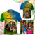 Custom Photo Malampa Fiji Day Polo Shirt Together We Grow Coat Of Arms Tropical Flowers CTM14