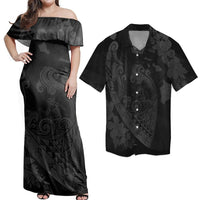 Hawaii Matching Dress and Hawaiian Shirt Hawaii Fish Hook Hibiscus Banzai Surfing Polynesian Grey RLT14 No Dress - Polynesian Pride