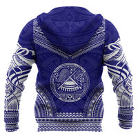 American Samoa Polynesian Chief Hoodie Flag Version - Polynesian Pride
