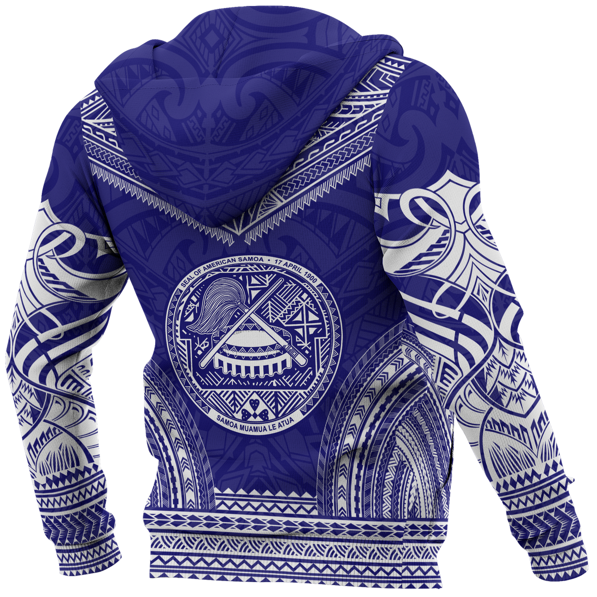 American Samoa Polynesian Chief Hoodie Flag Version - Polynesian Pride