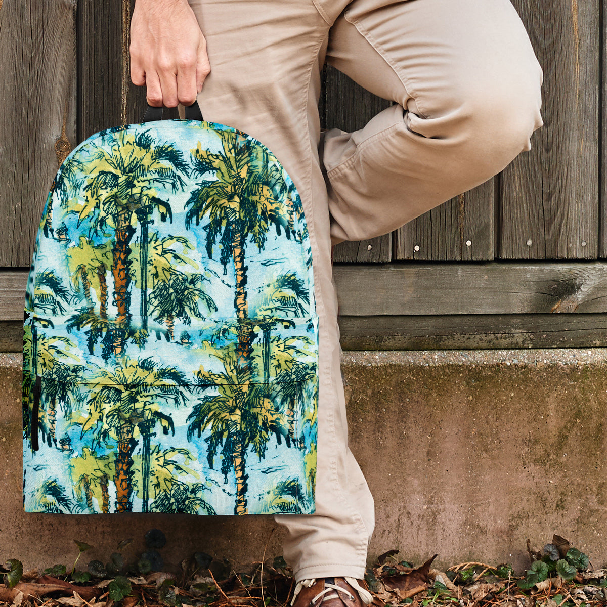 Tropical Palm Trees Backpack Watercolor Style LT7