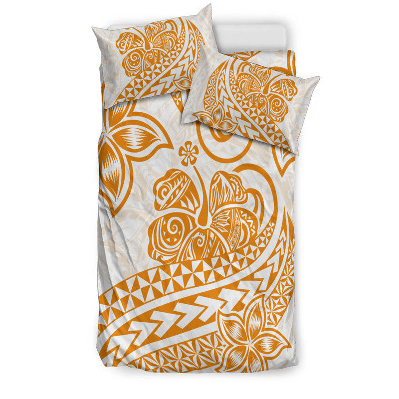 Polynesian Tribal Tattoo Retro Bedding Set Gold Screen Color LT9 - Polynesian Pride