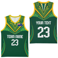 Custom Cook Islands Basketball Jersey Tatau Art Sport Style Green Color