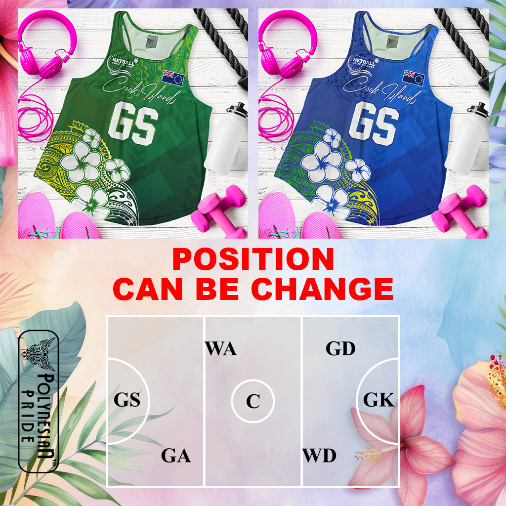 Custom Position Cook Islands Netball Sports Uniform Women Racerback Tank CTM03