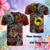 Custom Photo Aotearoa And Australia Toitu Te Tiriti T Shirt Honour The Treaty Stand Together Stand Stronger CTM03 - Polynesian Pride