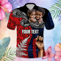 Custom Photo Aotearoa Samoa Toitu Te Tiriti Polo Shirt Honour the Treaty Te Tiriti Is Us