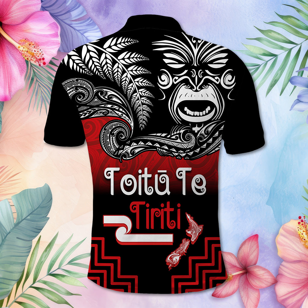 Custom Photo Aotearoa Toitu Te Tiriti Polo Shirt New Zealand Honour the Treaty - Fight Together - Polynesian Pride