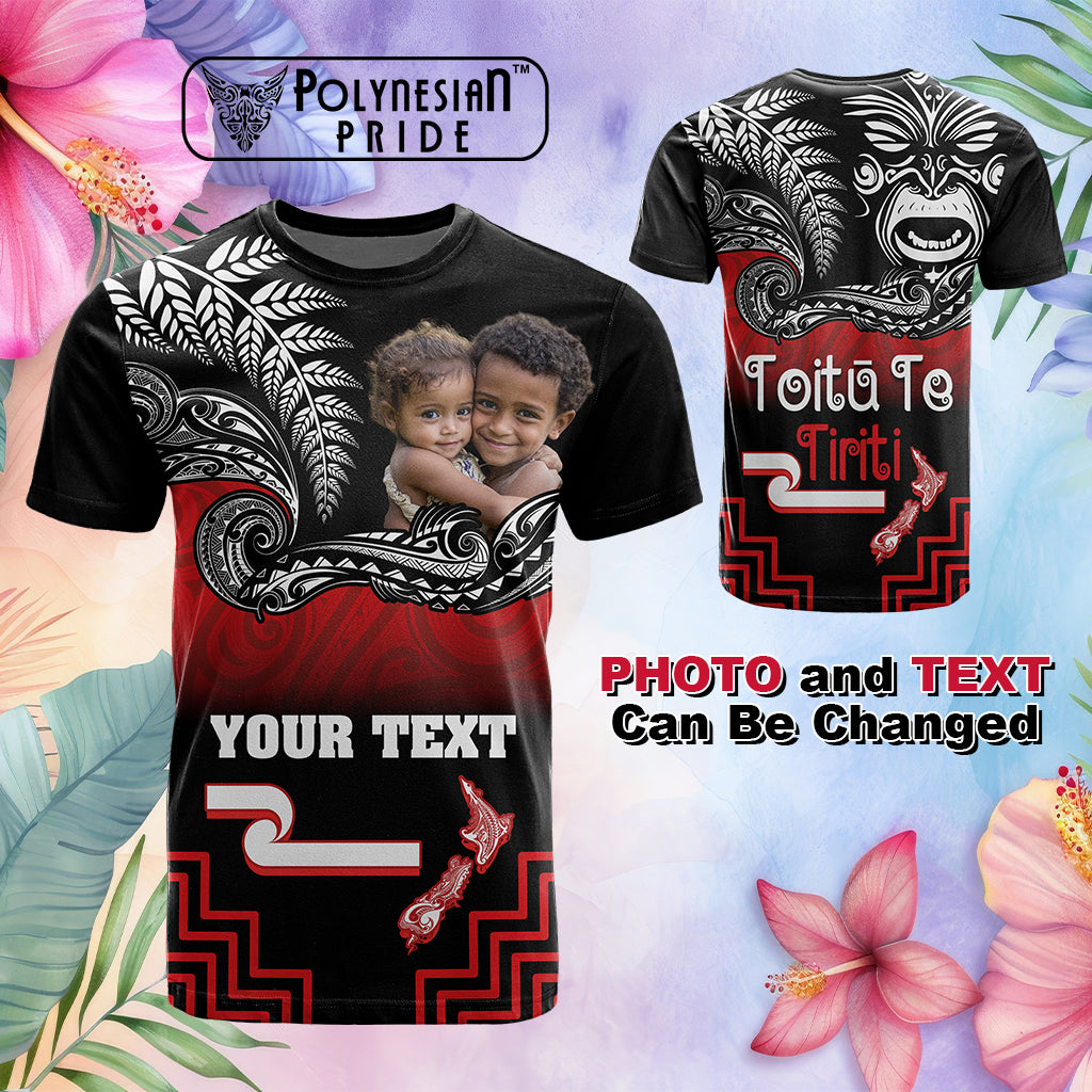 Custom Photo Aotearoa Toitu Te Tiriti T Shirt New Zealand Honour the Treaty - Fight Together
