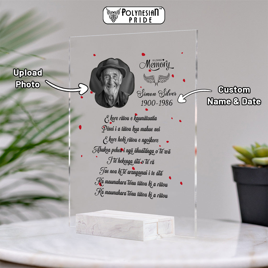 Custom Photo New Zealand ANZAC Day Memorial Acrylic Plaque We Will Remember You