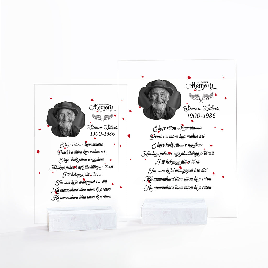 Custom Photo New Zealand ANZAC Day Memorial Acrylic Plaque We Will Remember You