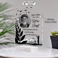 Custom Photo New Zealand ANZAC Day Memorial Acrylic Plaque Lest We Forget