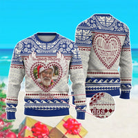 Custom Photo Polynesian Knitted Sweatshirt Memorial All I Want For Xmas Is You CTM05 - Polynesian Pride