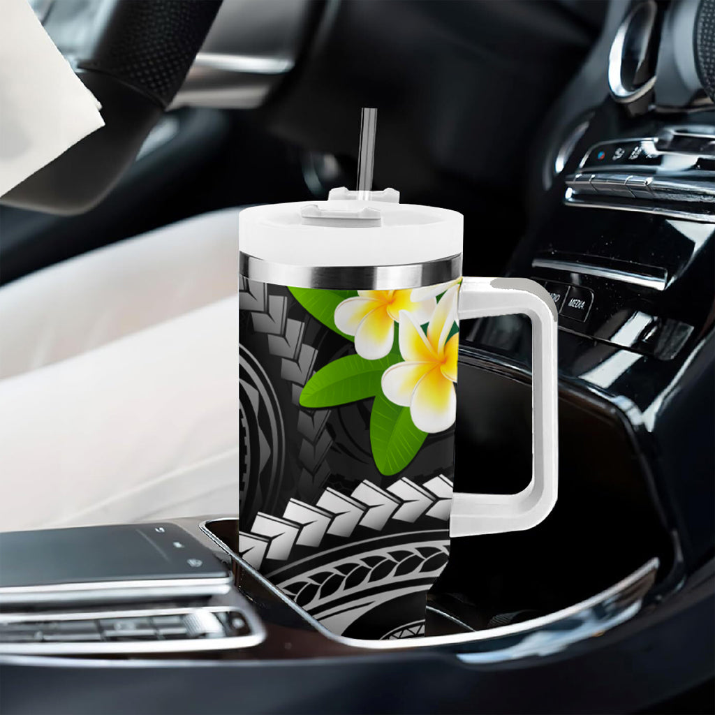 Custom AAPI Heritage Month Tumbler With Handle Polynesian Tribal Tattoo