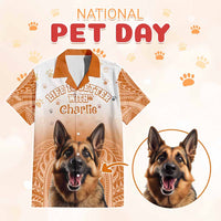 Custom Pet Photo Life Is Better With - National Pet Day Hawaiian Shirt Polynesian Pattern