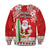 Custom Polynesian Countries Christmas Sweatshirt Santa Coat Of Arms - Polynesian Pride