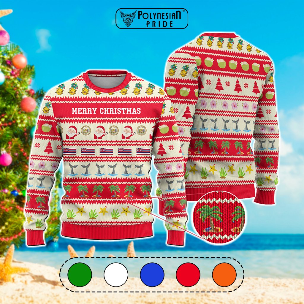 Custom Polynesian Countries Knitted Sweatshirt Funny Beach Style