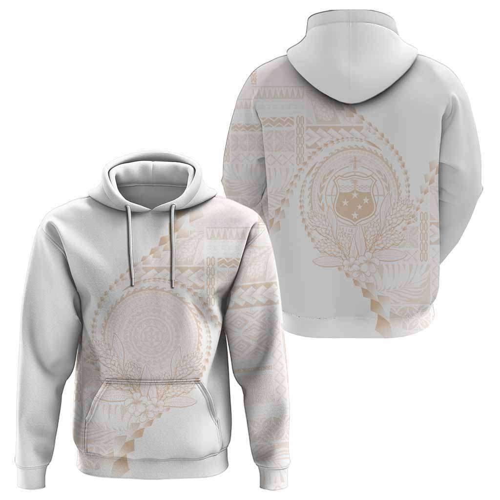 Custom Photo Samoa White Sunday Hoodie Lotu Tamaiti Teuila With Samoan Siapo CTM05