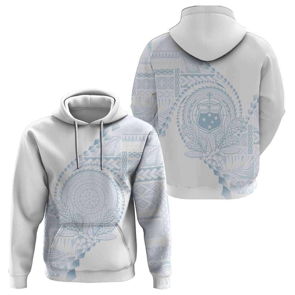 Custom Photo Samoa White Sunday Hoodie Lotu Tamaiti Teuila With Samoan Siapo CTM05