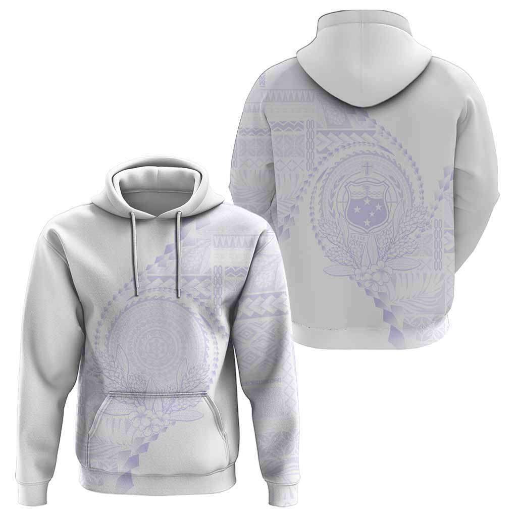Custom Photo Samoa White Sunday Hoodie Lotu Tamaiti Teuila With Samoan Siapo CTM05