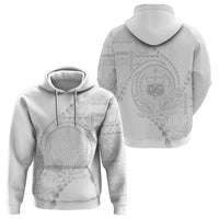 Custom Photo Samoa White Sunday Hoodie Lotu Tamaiti Teuila With Samoan Siapo CTM05