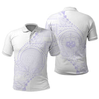 Custom Photo Samoa White Sunday Polo Shirt Lotu Tamaiti Teuila With Samoan Siapo CTM05 - Polynesian Pride