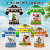Custom Christmas Hawaii Symbols Polo Shirt Polynesian Tribal Pattern CTM05 Multicolor - Polynesian Pride