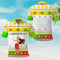 Custom Christmas Hawaii Symbols Polo Shirt Polynesian Tribal Pattern CTM05 - Polynesian Pride