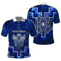 Custom New Zealand Aotearoa Iwi Polo Shirt Maori Tiki With Poutama Motifs CTM05 - Polynesian Pride