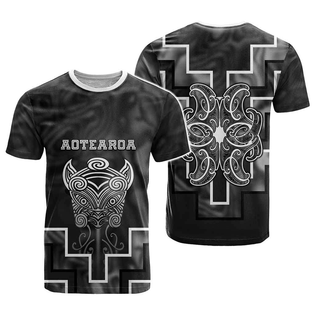 Custom New Zealand Aotearoa Iwi T shirt Maori Tiki With Poutama Motifs CTM05 - Polynesian Pride